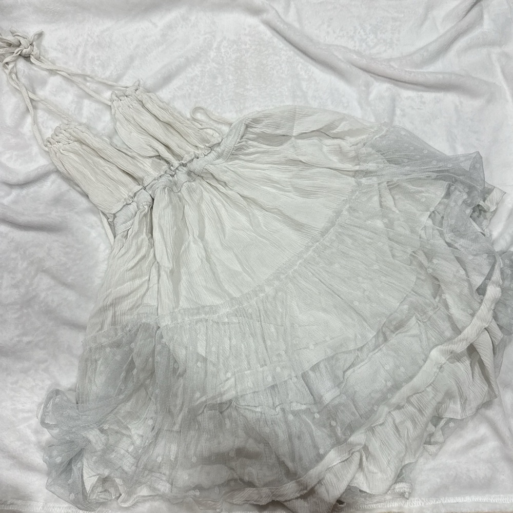 SHEIN White Sheer Mini Dress